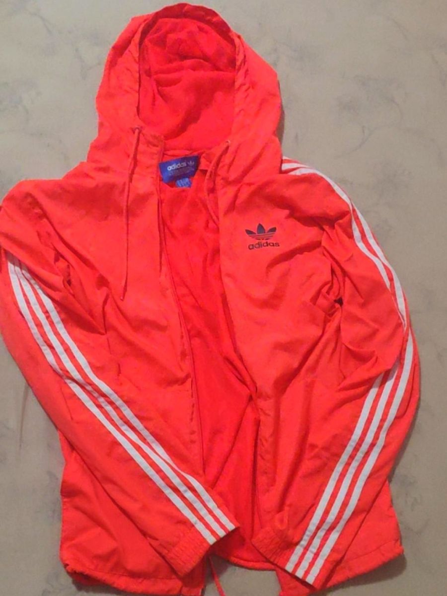 adidas corta vento laranja