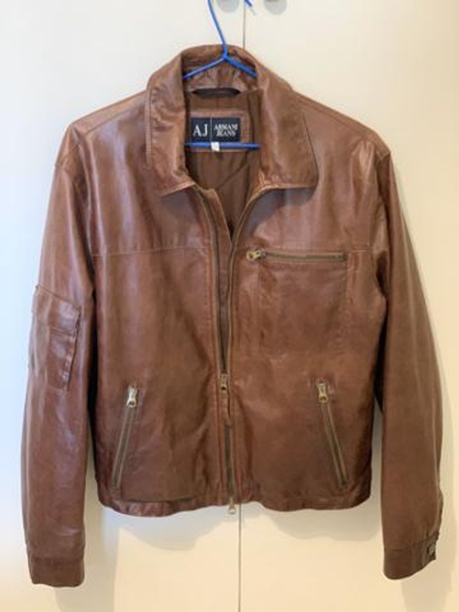 jaqueta couro usada