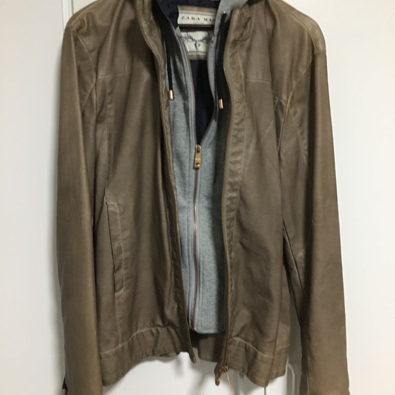 jaqueta de couro zara masculina