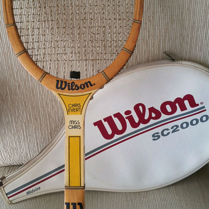 Raquete Antiga de Tênis de Madeira Wilson - Chris Evert | Item p