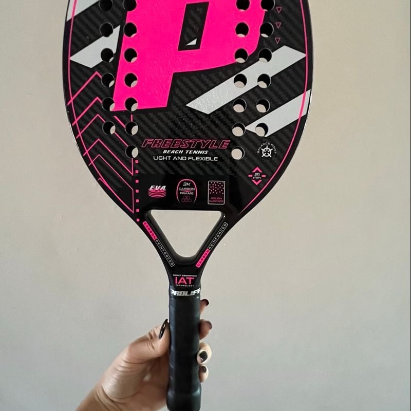 Raquete Beach Tennis Pro Original Prolife Fibra Carbono Item p/ Esporte e  Outdoor Profile Usado 107278031 enjoei