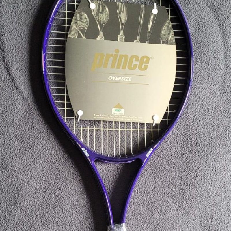 Raquete de tênis vintage 1990 Prince grafite torneio tamanho grande