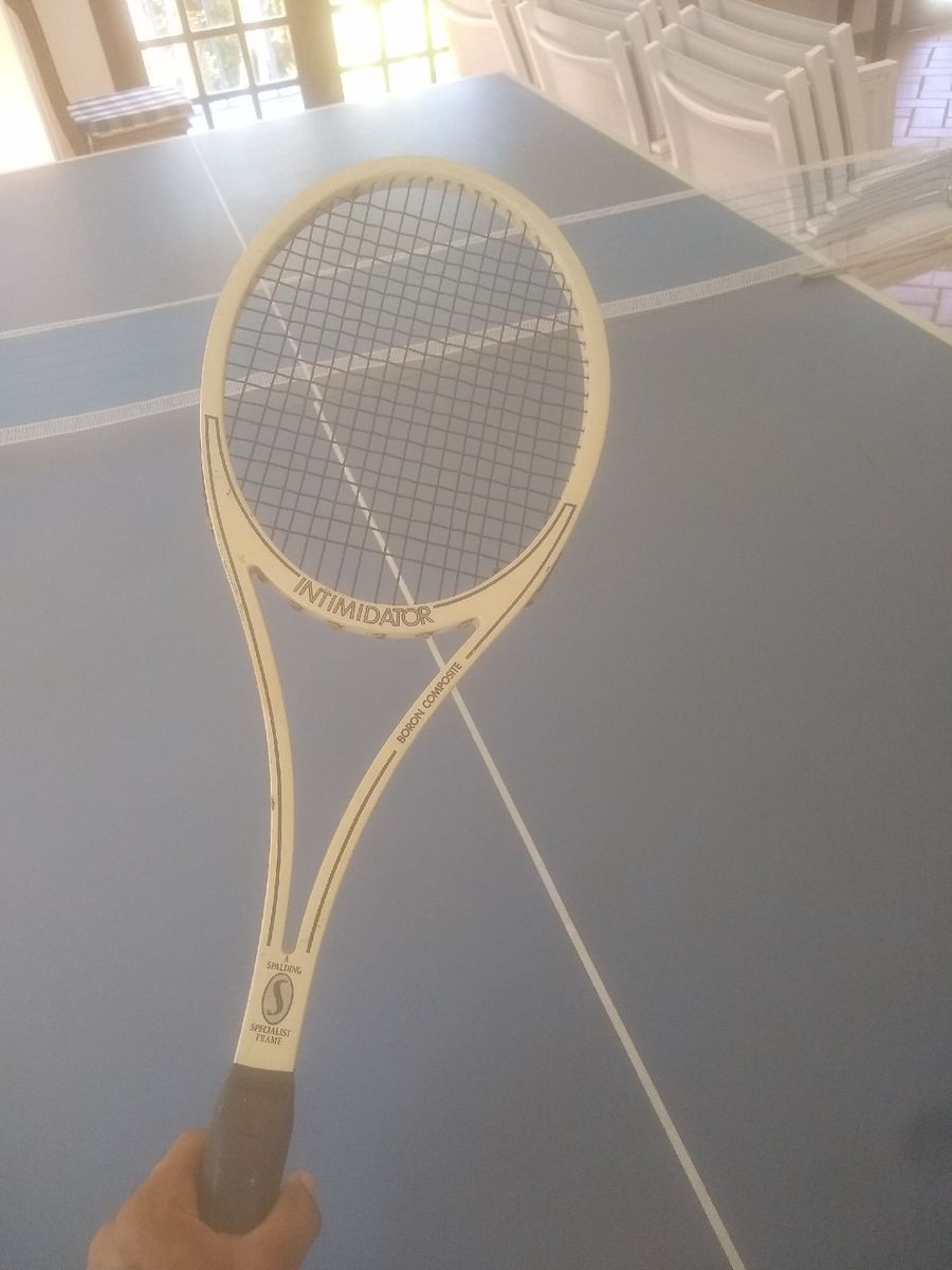 Raquette De Squash Ancienne Spalding 200S Bois – Avec Housse D’Origine, Grip Cuir