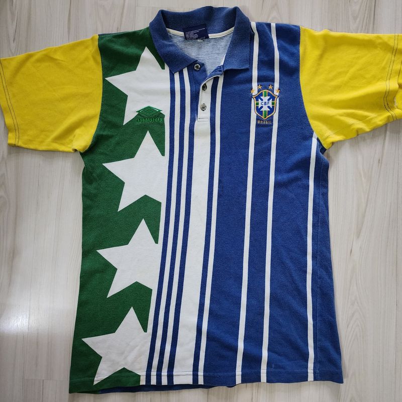 Rara Camisa Polo da Seleção Brasileira 1994 Umbro Brasil 94