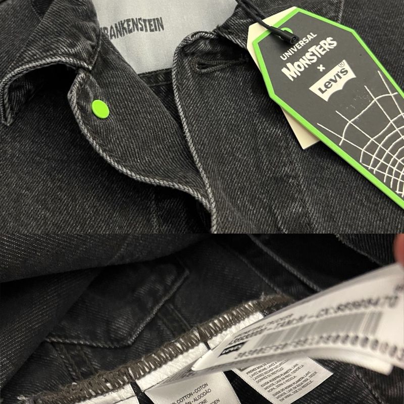 Rara! Jaqueta Levis + Universal Monsters Frankenstein - Tam M