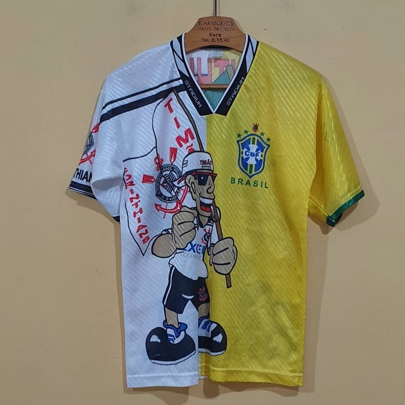Raridade Blusa Camisa Time Corinthians Brasil Copa do Mundo Vintage Anos 90  Camiseta Masculina Stadium Usado 107410695 enjoei