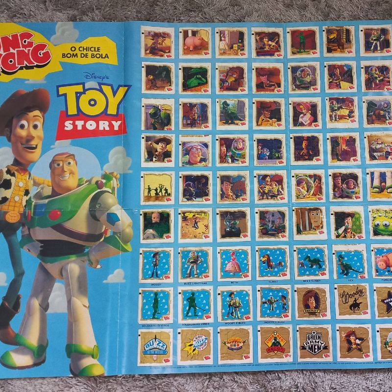 Raríssimo Pôster Figurinhas Ping Pong Toy Story Completo | Ping