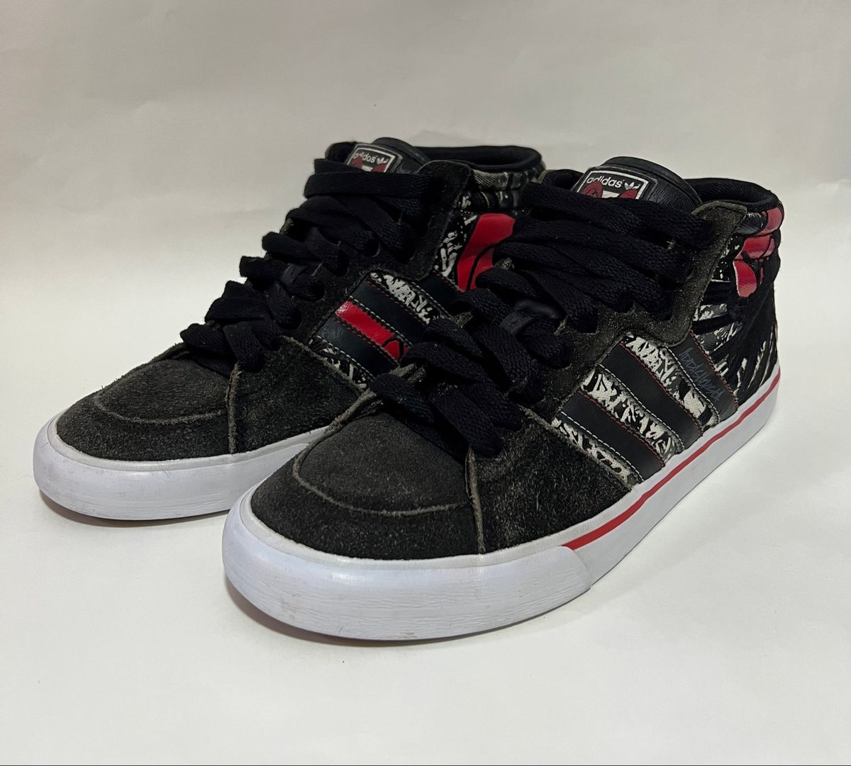 Raro Vintage Retro Tênis Adidas Mid Preto Slick X Adidas Originals ...
