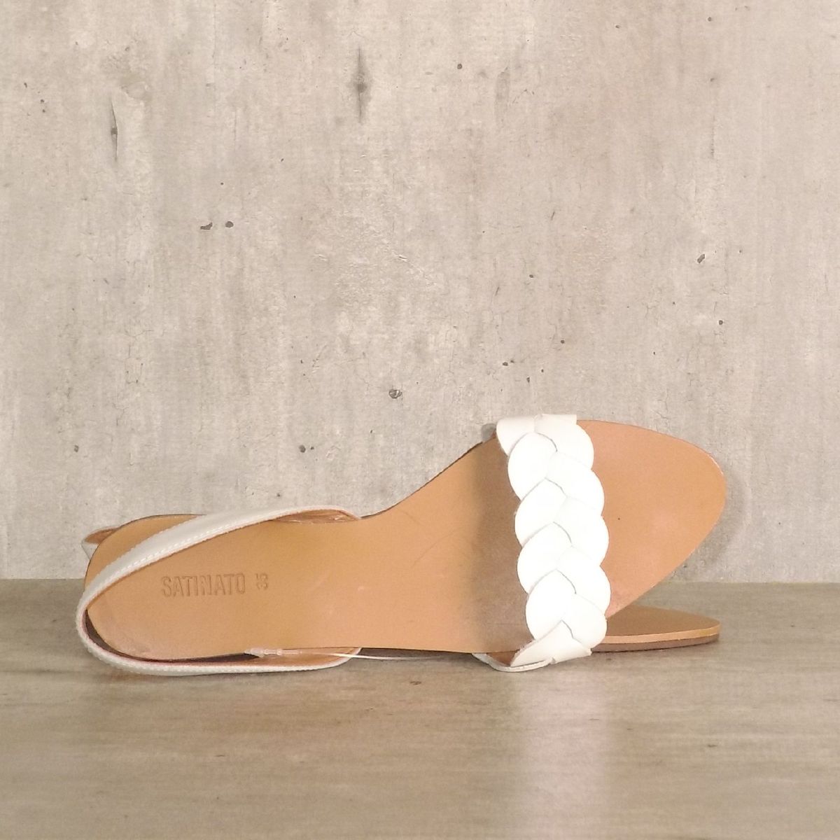 Rasteira Branca Satinato | Rasteira Feminina Satinato Usado 48986759 ...