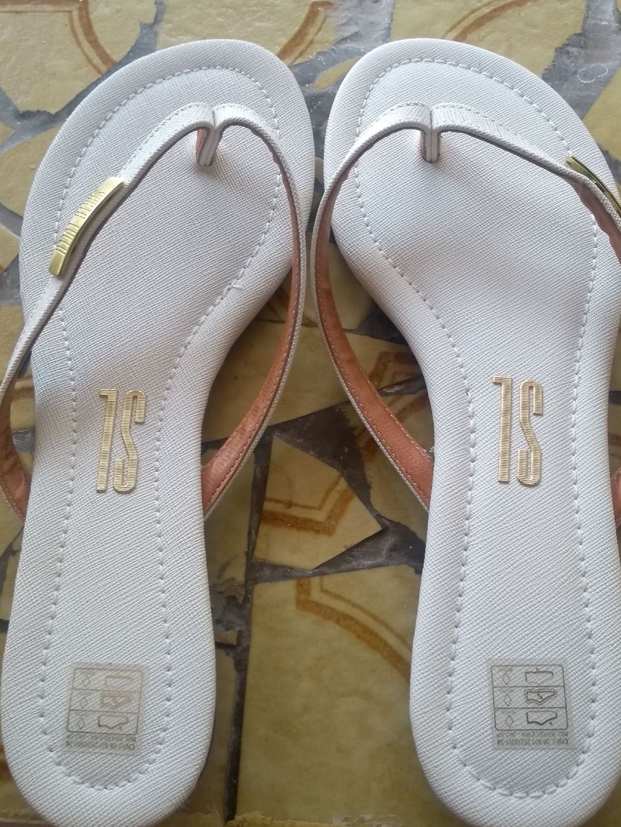 rasteira branca santa lolla