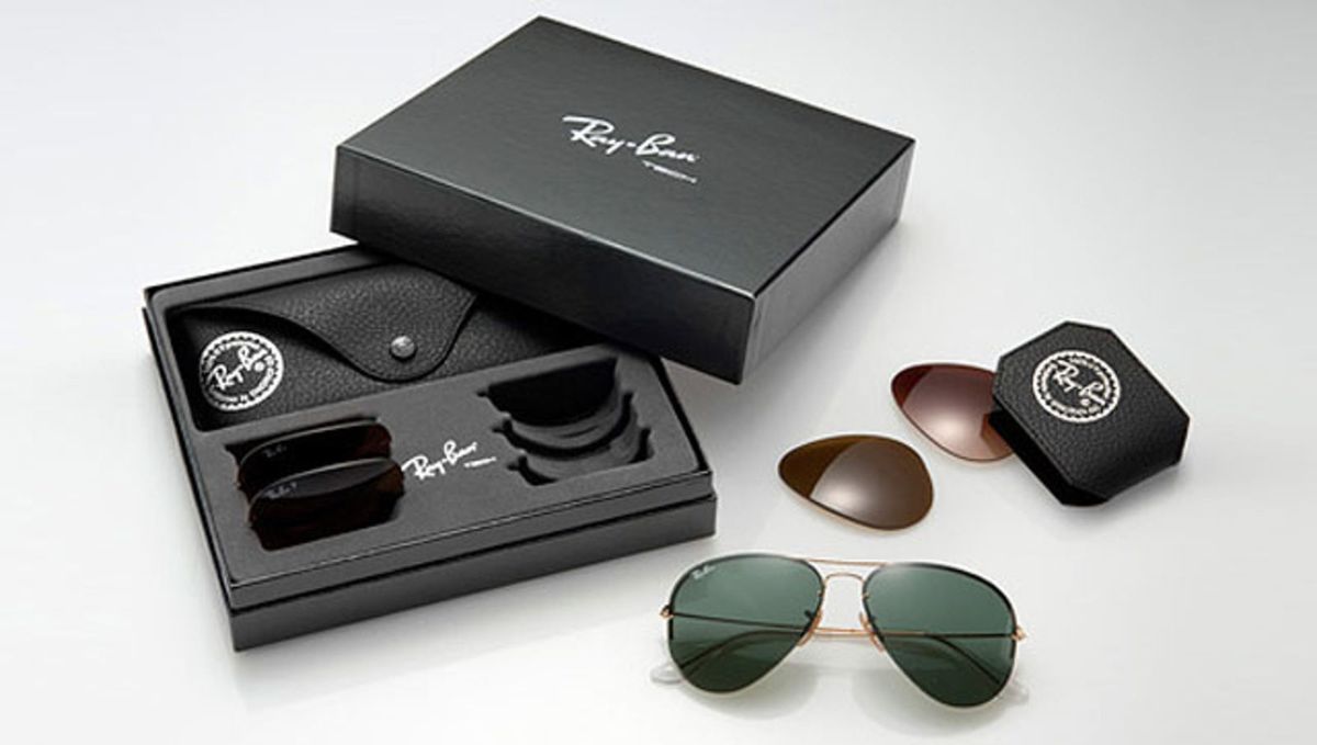 Óculos Ray Ban RB 3460 G62 Aviador Preto Troca Lentes Flip Out