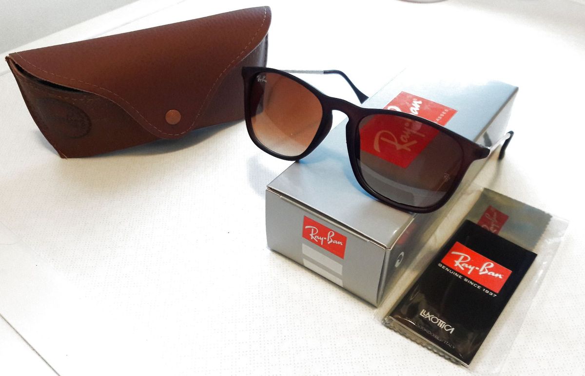 ray ban chris marrom - óculos ray-ban