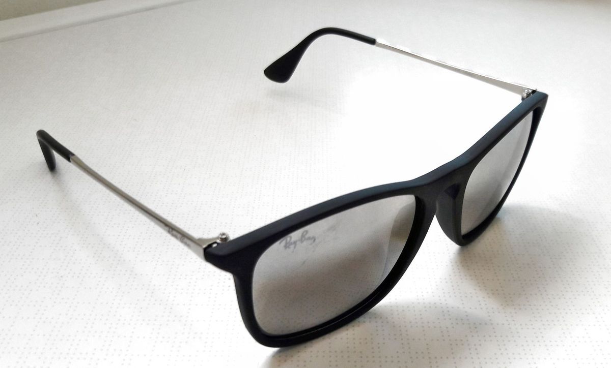 ray ban chris prata espelhado - óculos ray-ban