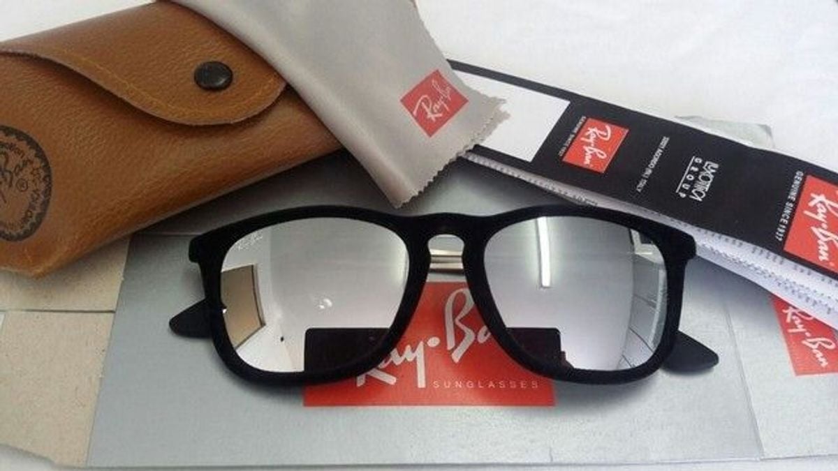 ray ban chris prata espelhado - óculos ray-ban
