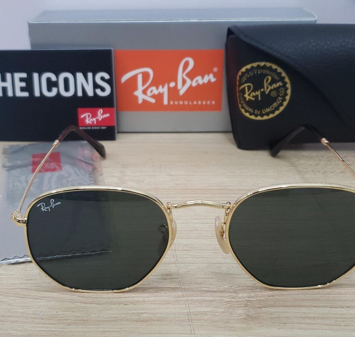 Ray Ban Hexagonal Rb3548 Clássico Óculos de Sol Feminino Masculino, Óculos  Feminino Ray-Ban Usado 93898307