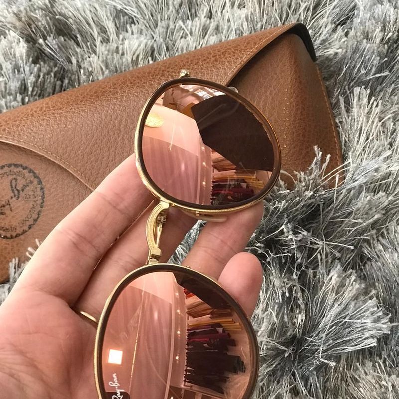 Ray ban hot sale round folding sunglasses