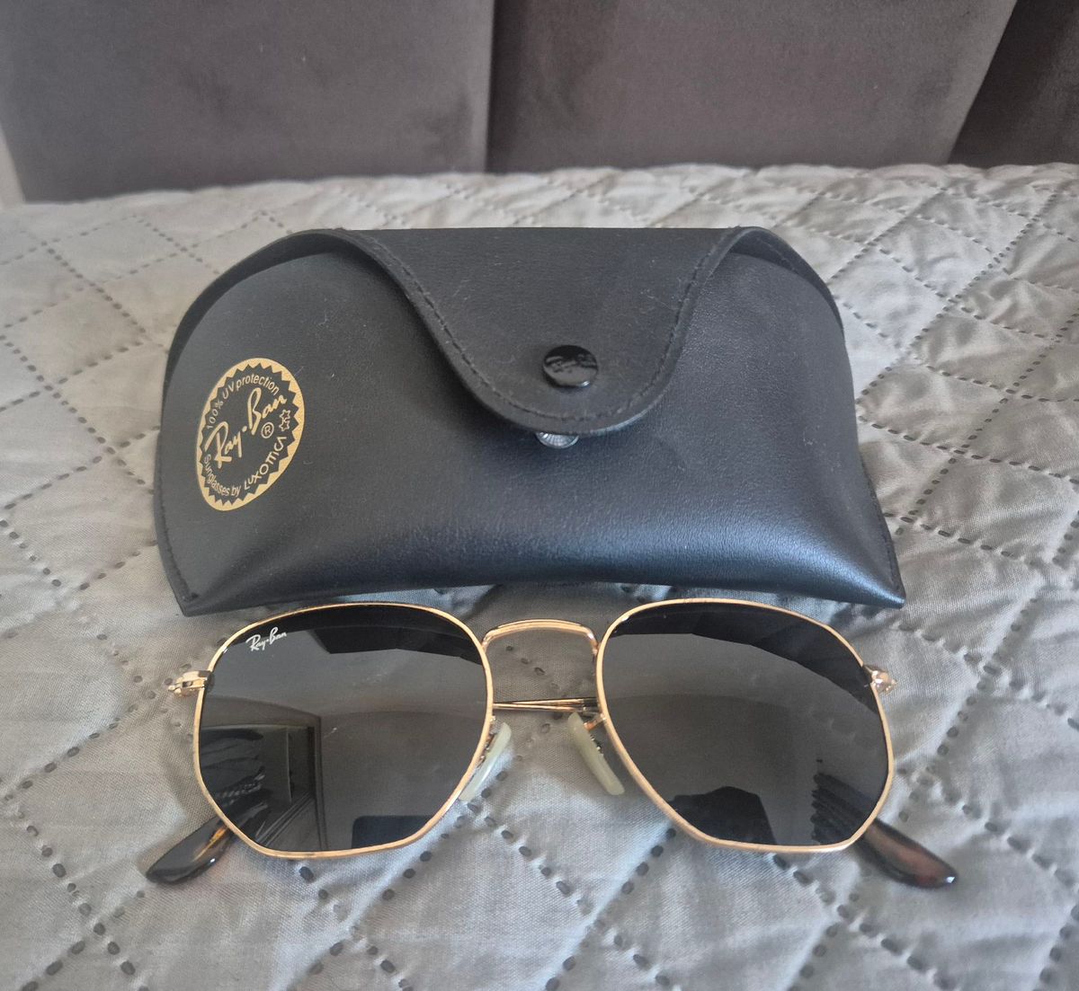 Rayban Hexagonal Modelo Rb 3548 | Óculos Masculino Ray Ban Usado ...