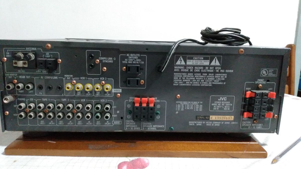 Receber Jvc 5.1 Rx-709v | Item de Música Jvc Usado 69554493 | enjoei