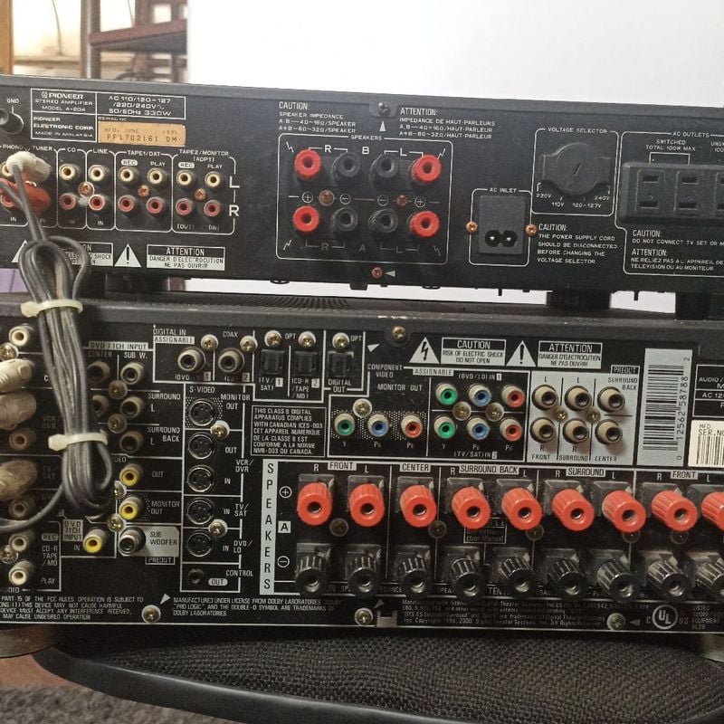 Receiver(Vsx-D811s)E Amplificador (A-204) Pioneer, Usado, Liguei e