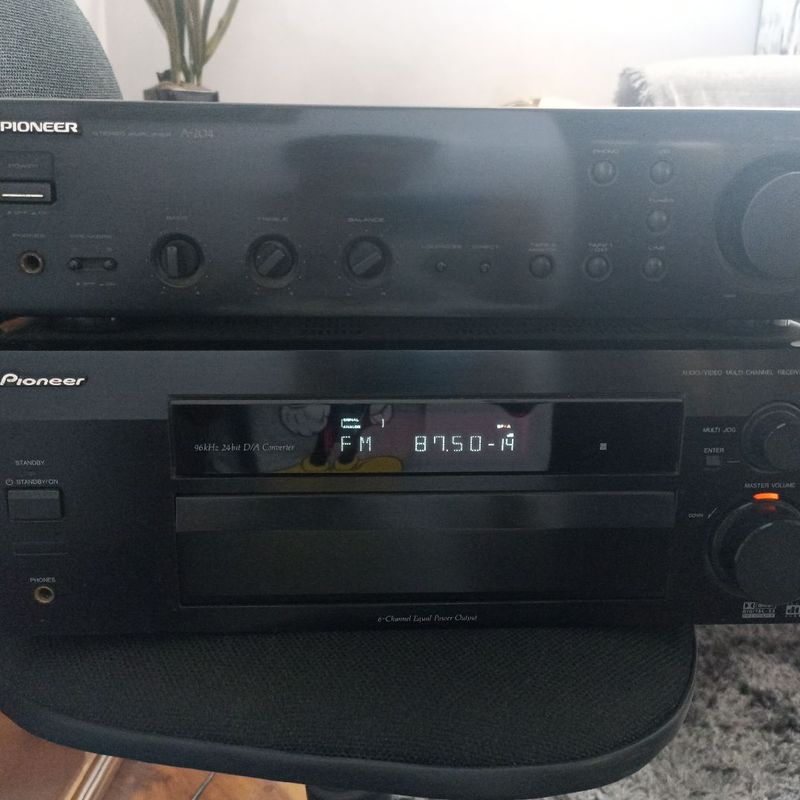 Receiver(Vsx-D811s)E Amplificador (A-204) Pioneer, Usado, Liguei e