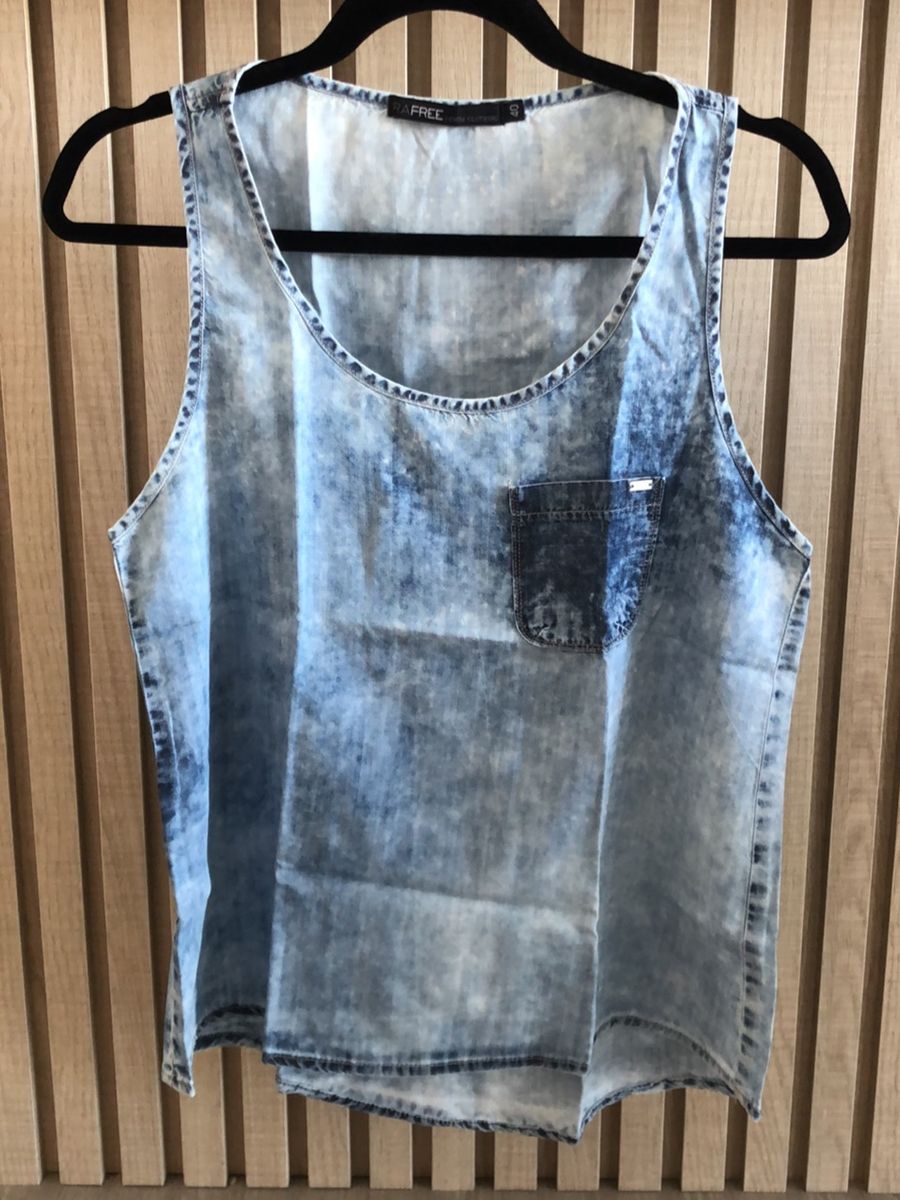Regata em Jeans | Blusa Feminina Rafree Usado 63549950 | enjoei