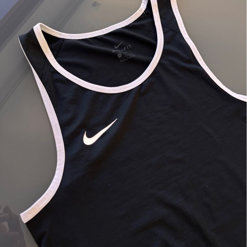 Regata Masculina Nike Dri-fit Preta com Bordas Branca Camisa Masculina  Nike Usado 111347699 enjoei