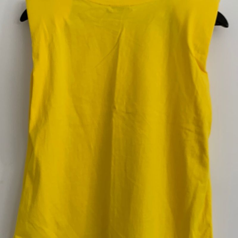 Regata Muscle Tee Amarela Zara Blusa Feminina Zara Usado 91494683 enjoei