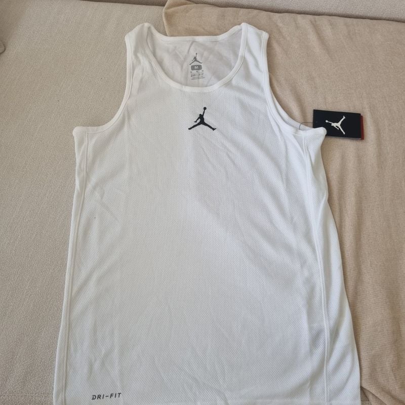 Regata Nike Jordan Rise Dri-fit Masculina Branca M Camiseta Masculina  Nike Nunca Usado 87445052 enjoei