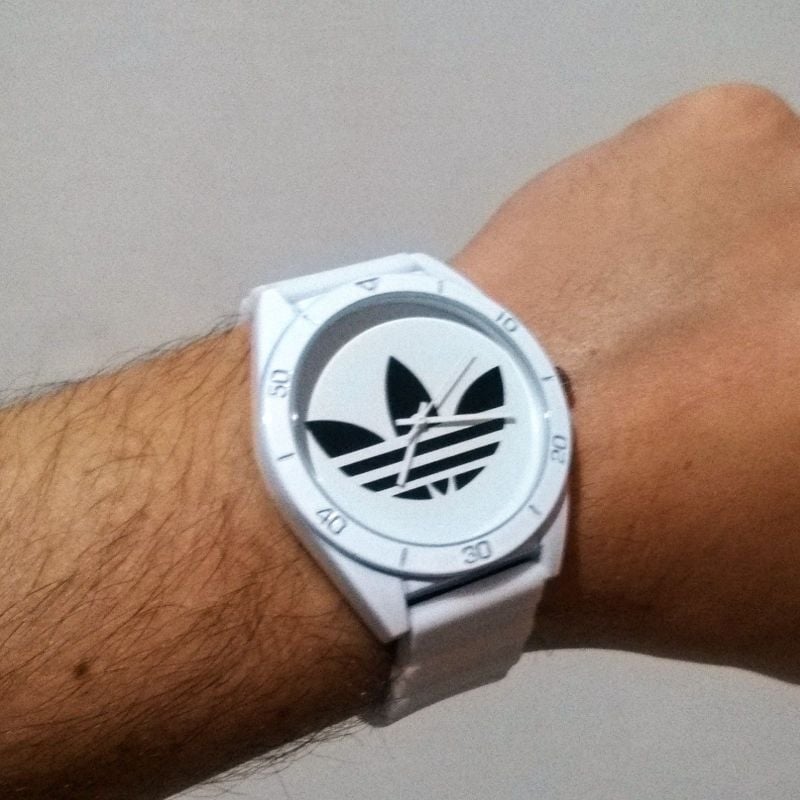 Adidas santiago watch white new arrivals