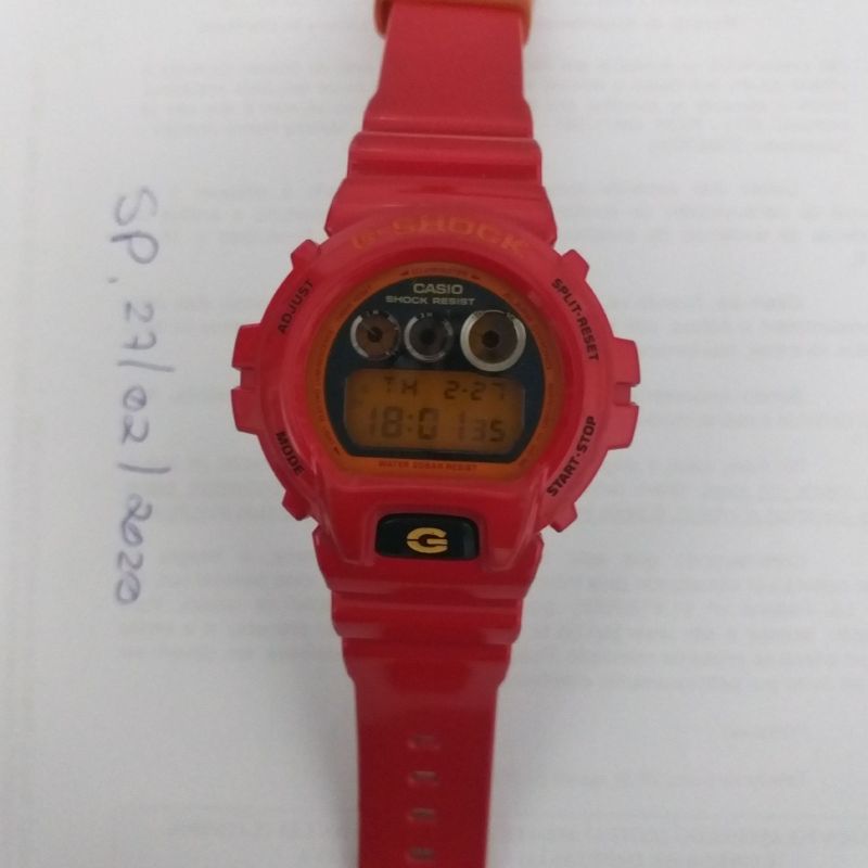 Relógio Casio G Shock Dw 6900 Cb Vermelho | Relógio Masculino