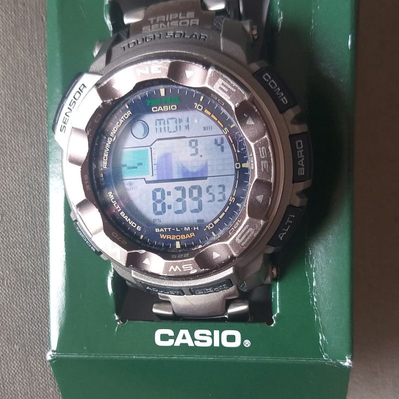 Relogio Cassio Pro Trek Prw-2500-7 Titanium Solar | Casio Usado