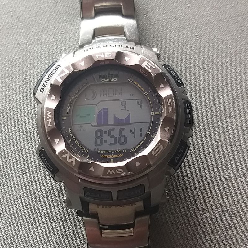 Relogio Cassio Pro Trek Prw-2500-7 Titanium Solar | Casio Usado