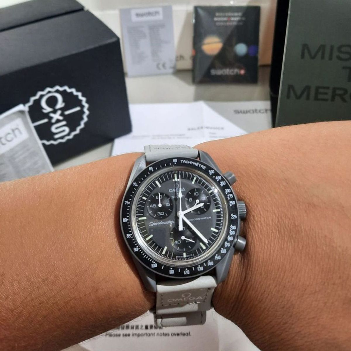 Relógio Collab Ômega X Swatch - Mission To Mercury | Swatch X Omega ...