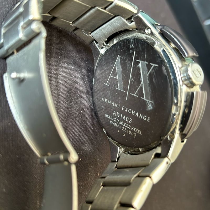 Relogio de Aco Prata Armani Ax1403 Relogio Masculino Armani Exchange Usado 108836766 enjoei