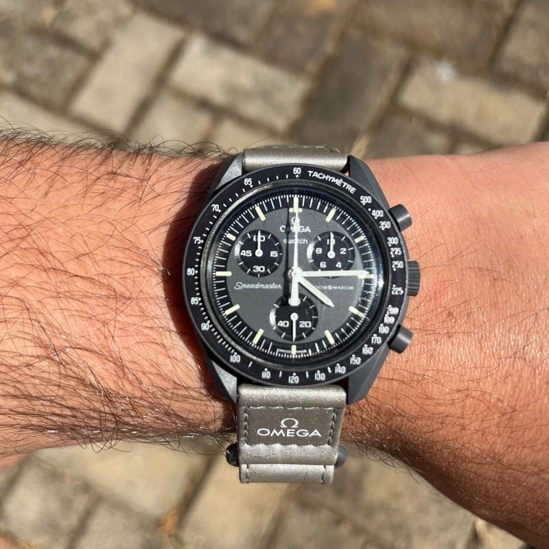 Relógio de Pulso Omega X Swatch Bioceramic Moonswatch Mission To