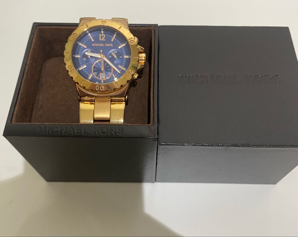 Relógio michael kors fundo clearance azul