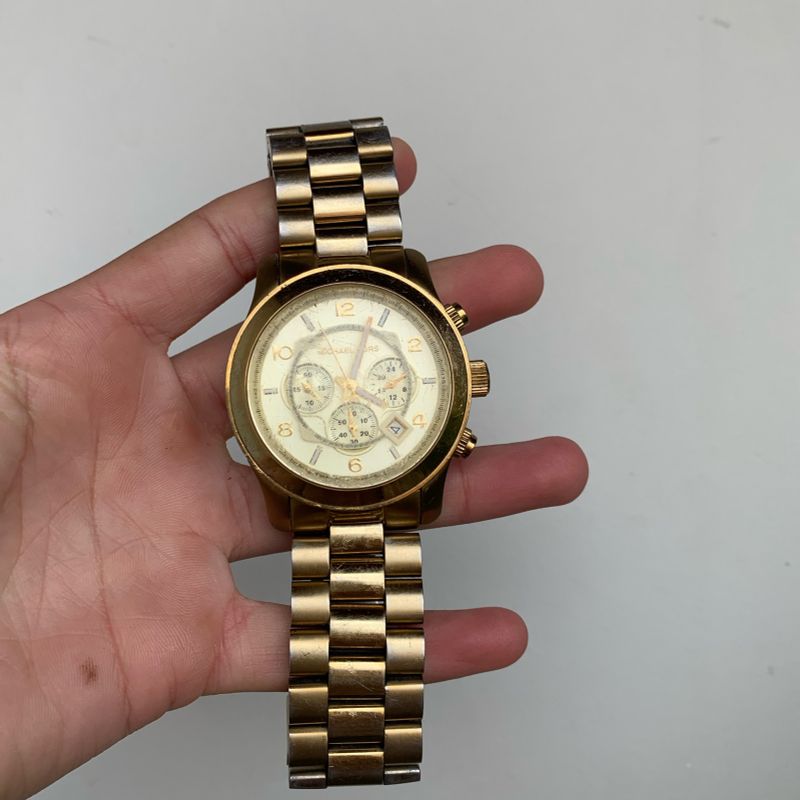 Relogio michael kors masculino hot sale dourado