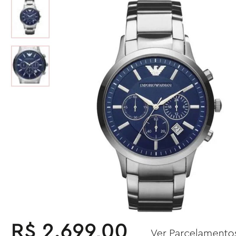 Emporio armani watch clearance blue face