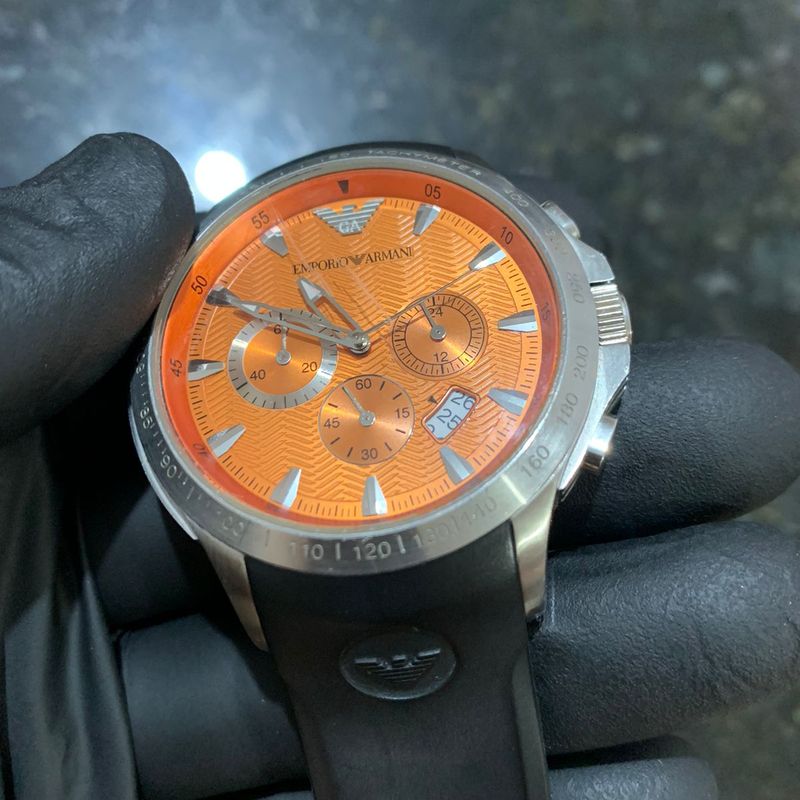 Emporio armani orange clearance watch