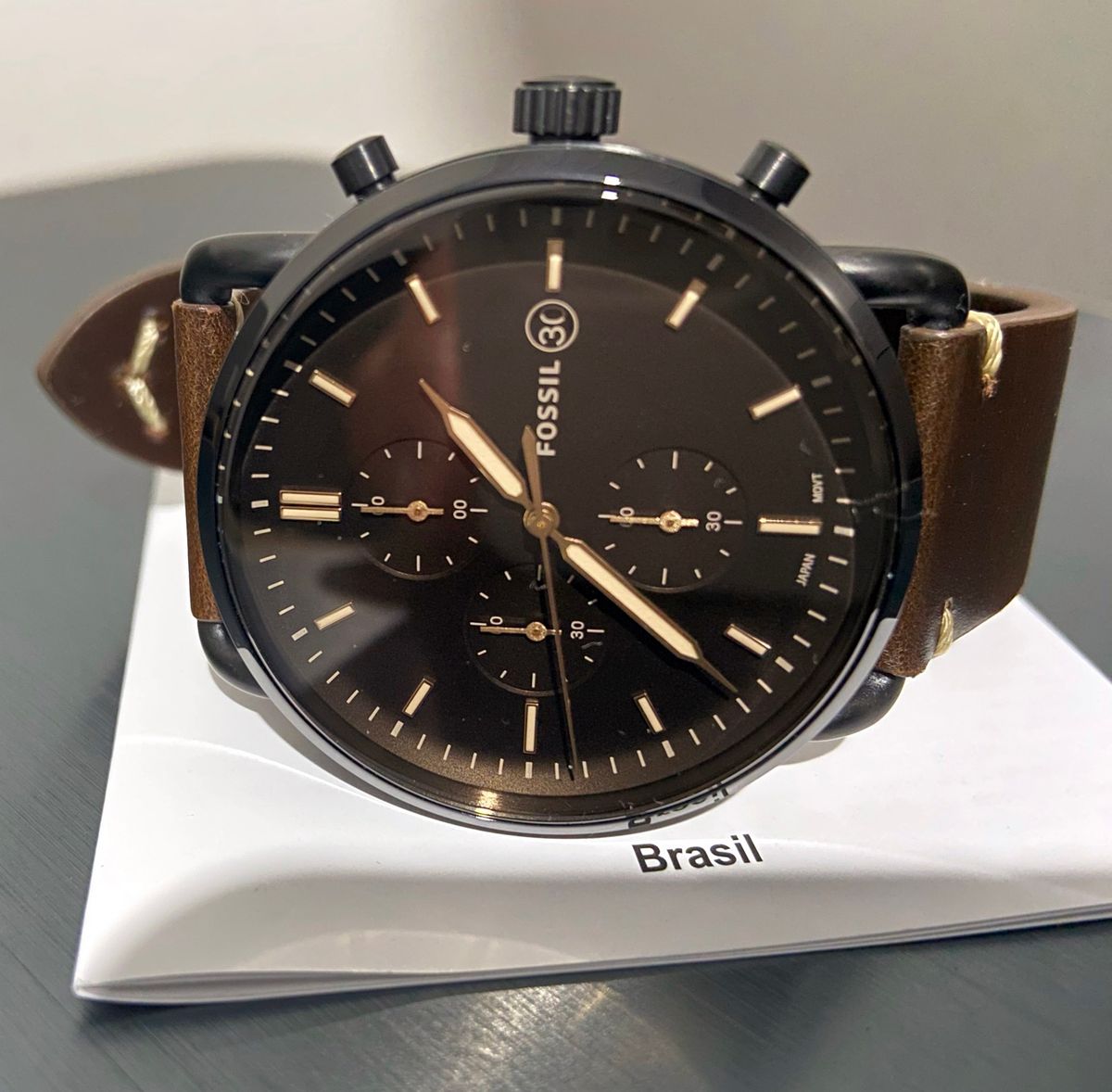 Relogio Fossil The Commuter Fs5403 Couro Marrom Original | Relógio ...