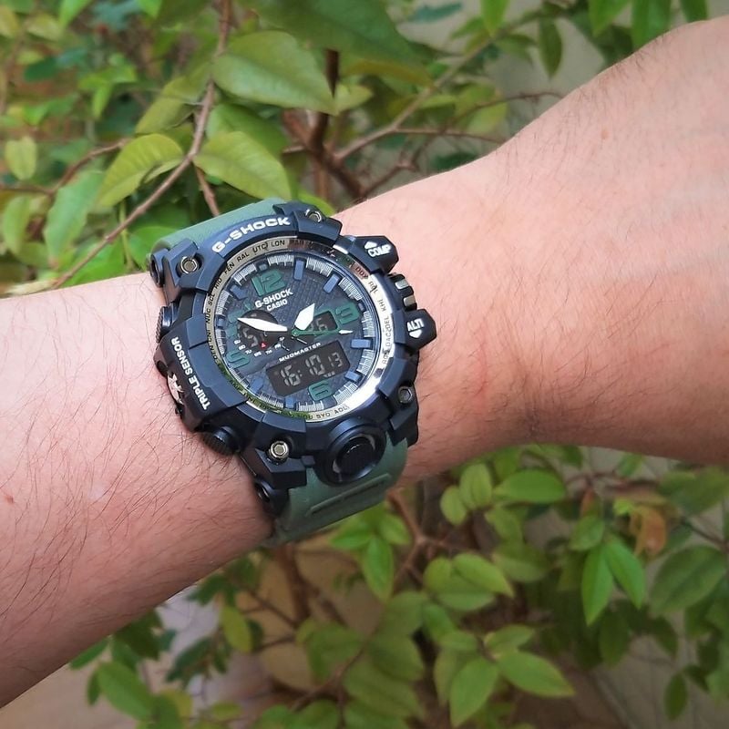Relógio G-Shock Tático Militar À Prova D'Água- Verde Liso