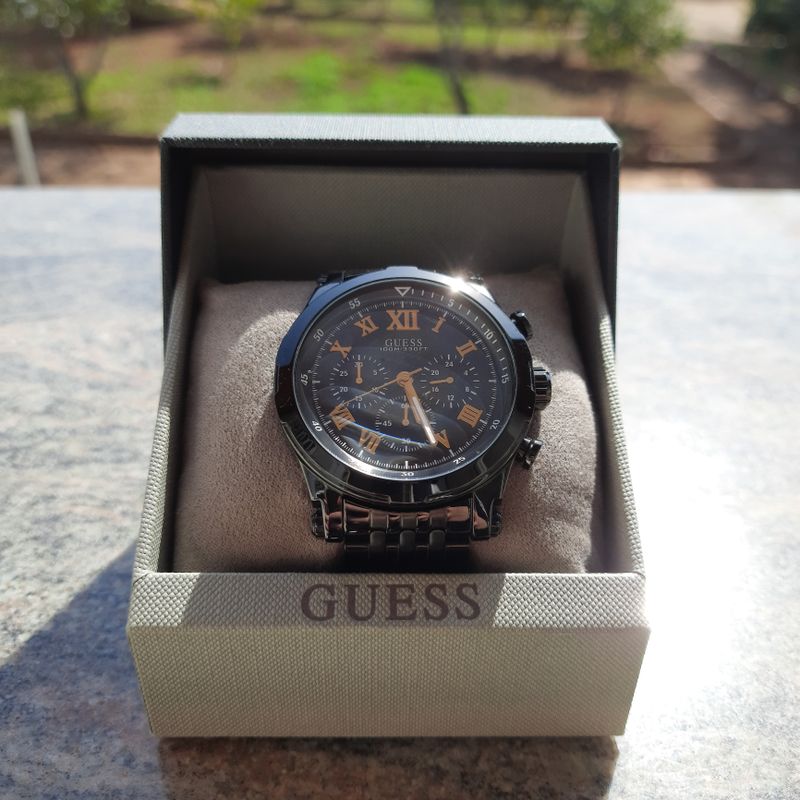 Relogio Guess Masculino Aco Preto W1104g2 Relogio Masculino Guess Usado 57397464 enjoei