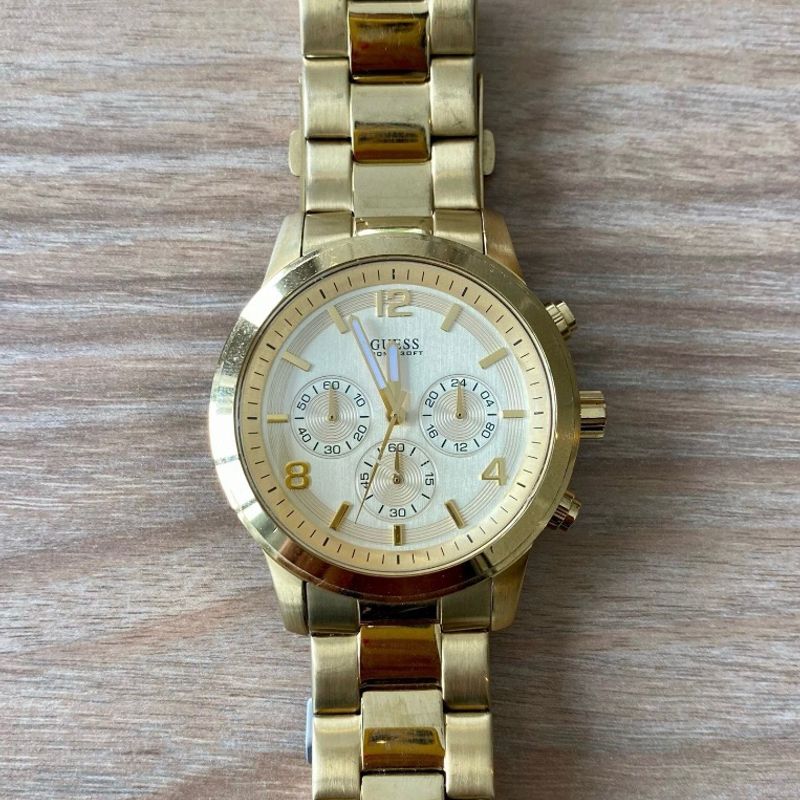 Relógio Guess Waterpro Modelo U15061g2 Dourado Aço Inoxidável Relógio  Feminino Guess Usado 87444038 enjoei