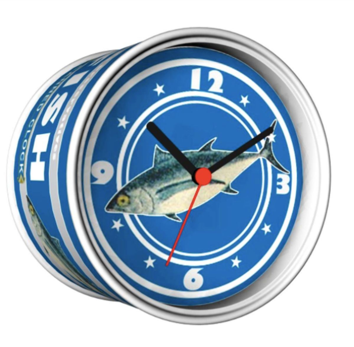 relógio-ímã enlatado sardinha - decoração sem marca