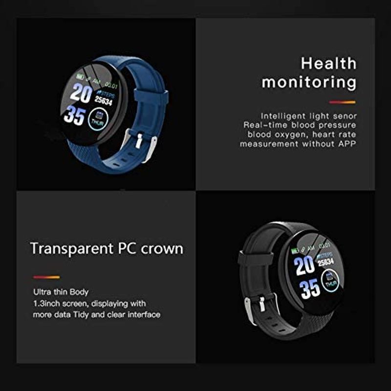 Relógio Smartwatch Redondo D18 Whats E Face - Android / Ios