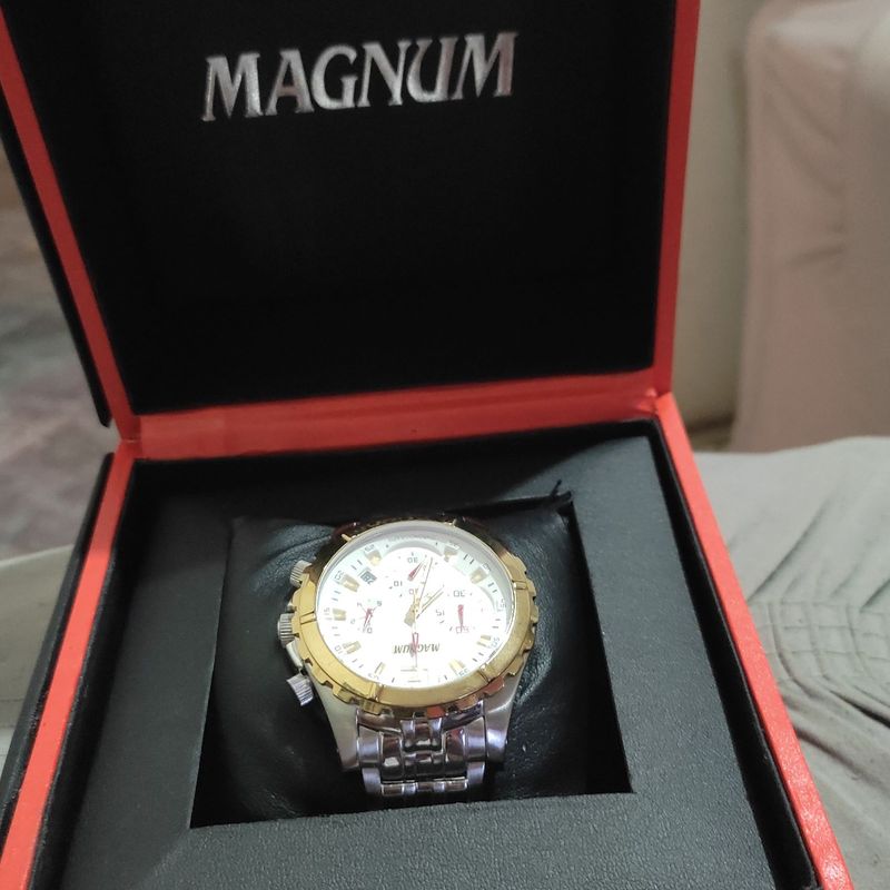 Relógio Magnum Ma32934a Dourado, Relógio Masculino Magnum Nunca Usado  87033788