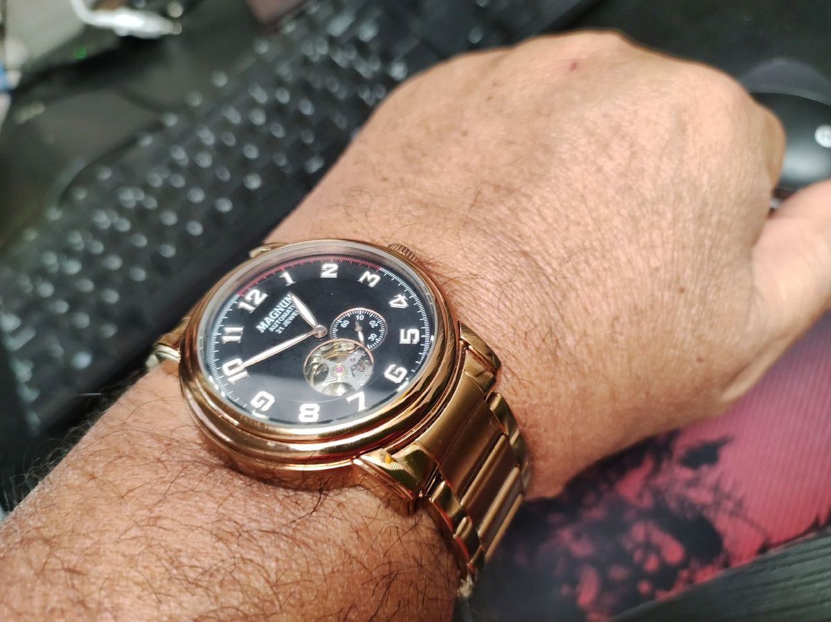 Relógio Magnum Esqueleto Automático Rosé Novo Na Caixa, Relógio Masculino  Relógio Nunca Usado 86808788