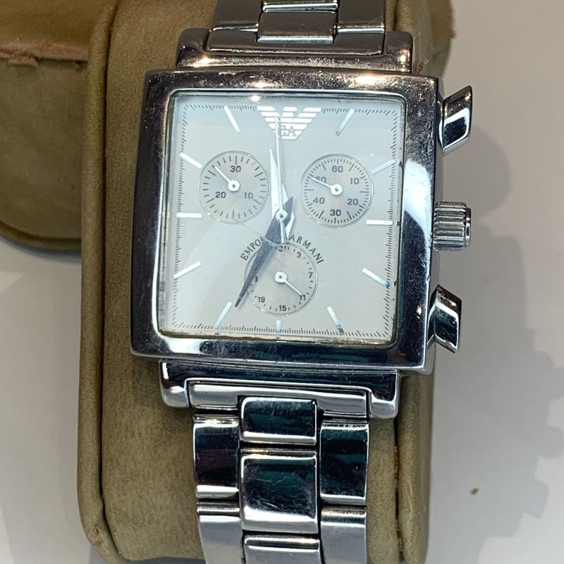 Emporio armani watch square on sale face