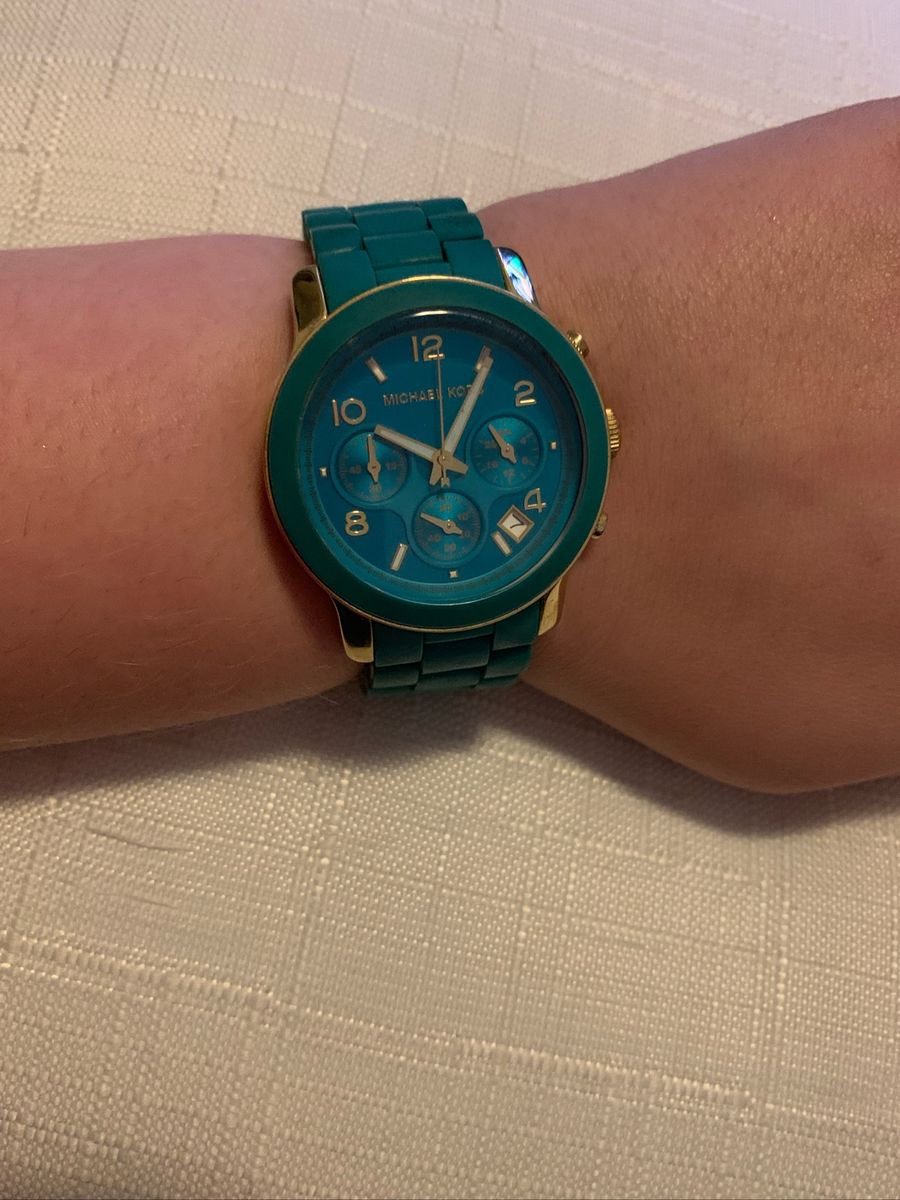 michael kors relogio azul