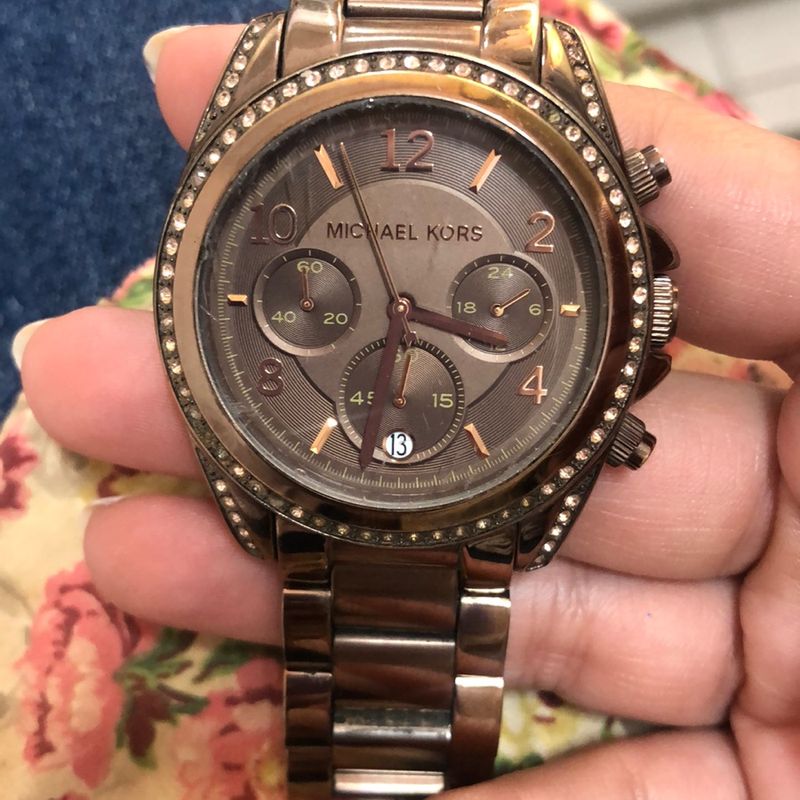 Relogio michael hot sale kors bronze